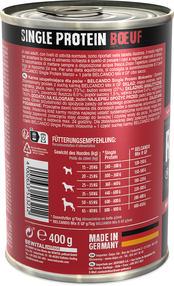 Belcando 400g/6kpl BEEF Single Protein
