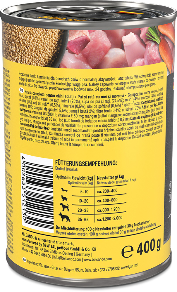 Belcando 400g/6kpl CHICKEN & DUCK Super Premium