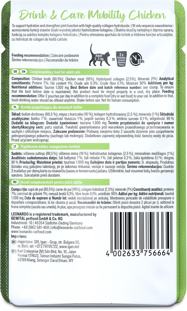 Leonardo DRINK 40g*20kpl Mobility