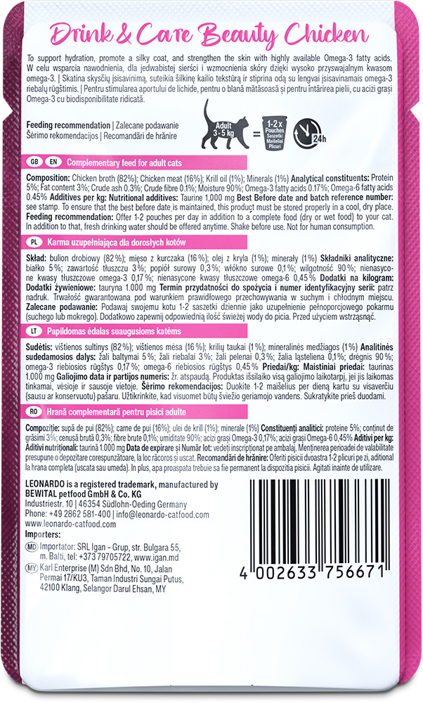 Leonardo DRINK 40g*20kpl Beauty