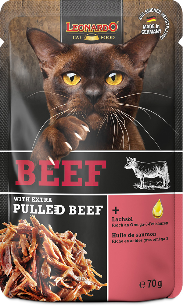 Leonardo 70g*16kpl BEEF +extra pulled Beef