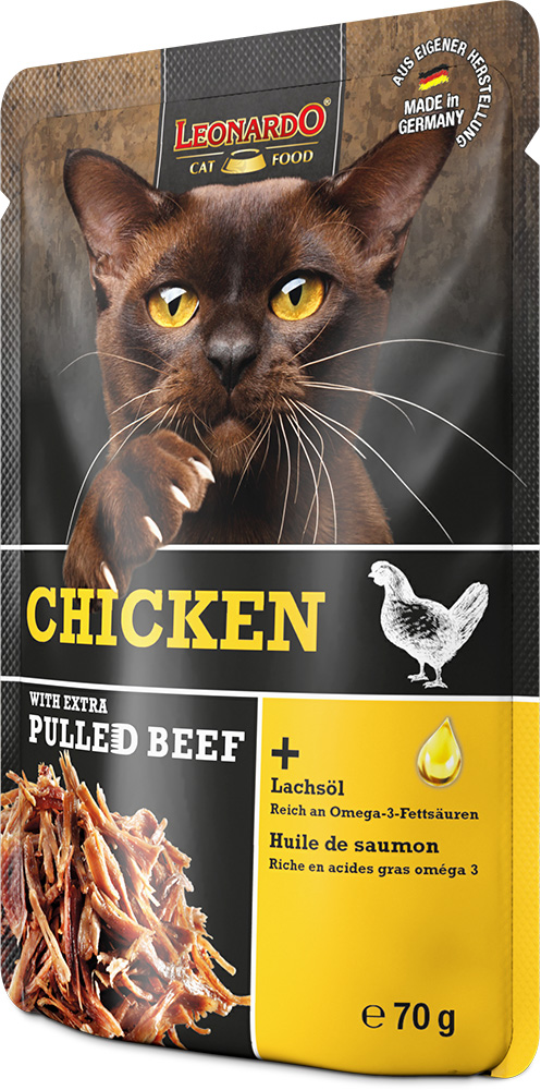 Leonardo 70g*16kpl CHICKEN +extra pulled Beef