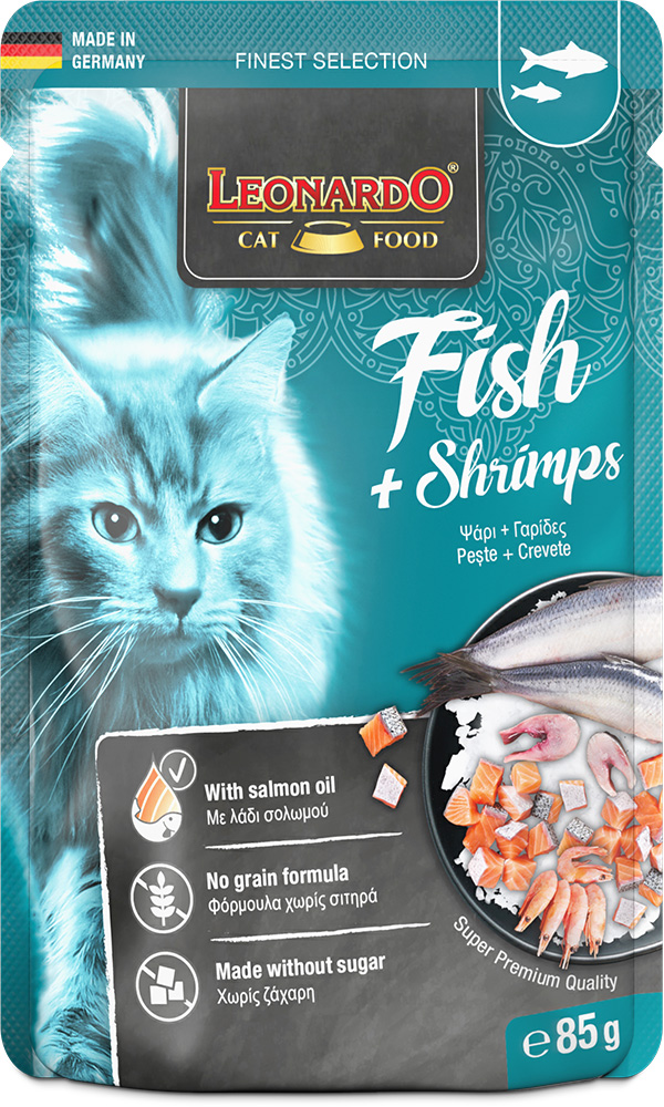 Leonardo 85g*16kpl Fish + Shrimps