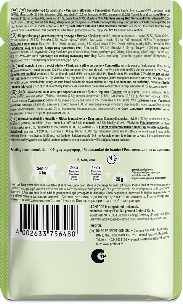 Leonardo 85g*16kpl Wild + blueberry