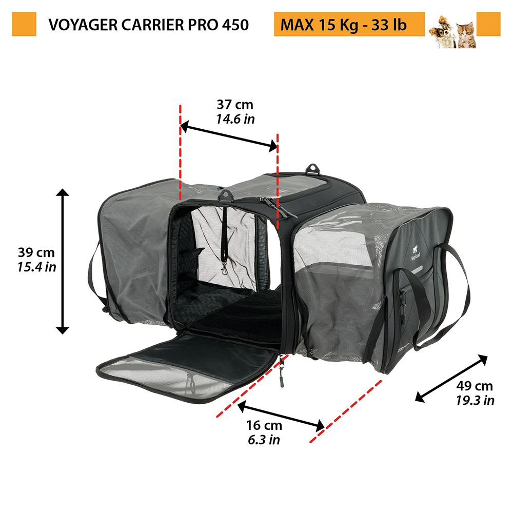 Ferplast Voyager Carrier 450PRO, musta