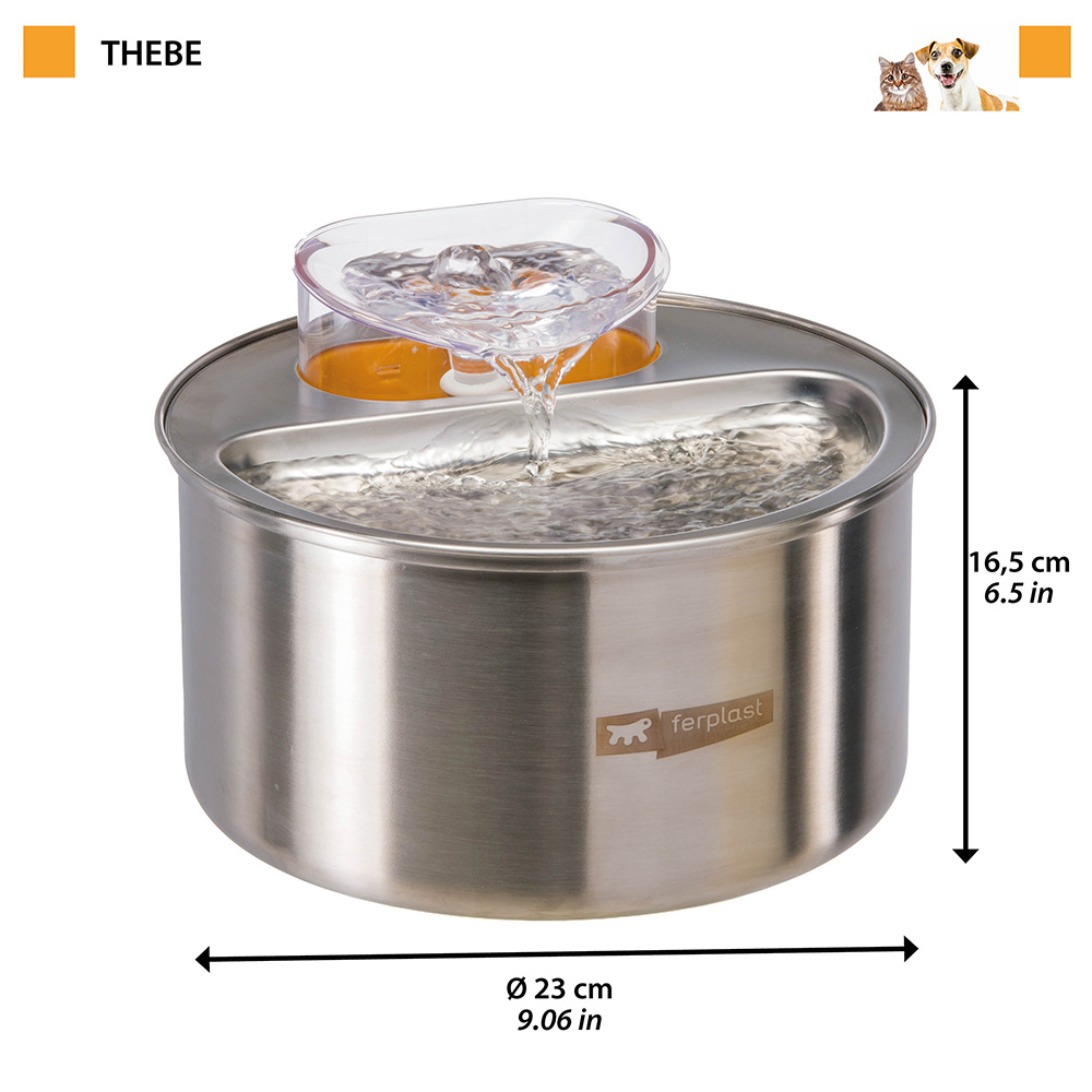 Ferplast Thebe Steel Fountain + suodatinsetti
