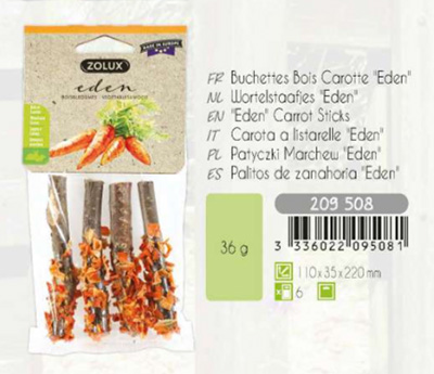 Zolux Eden Carrot sticks 6kpl/pkt