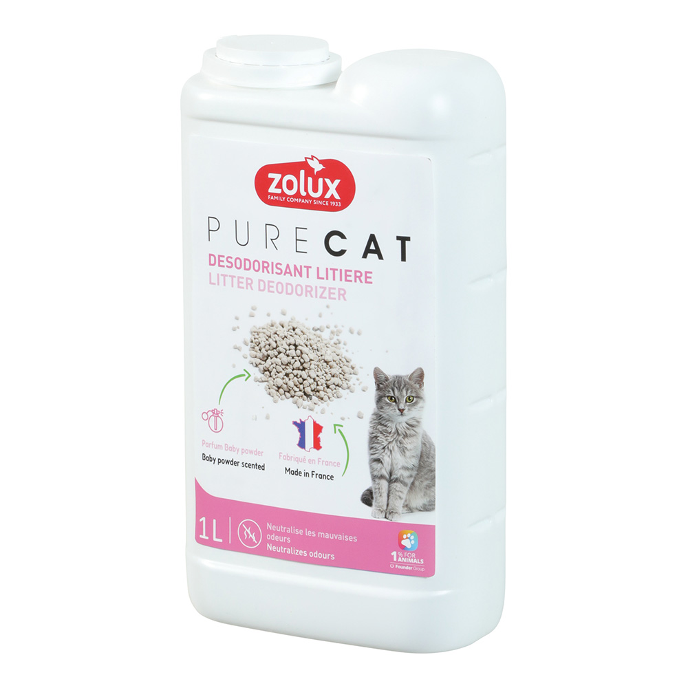 Zolux PURECAT Litter Deodorizer babypowder 1L