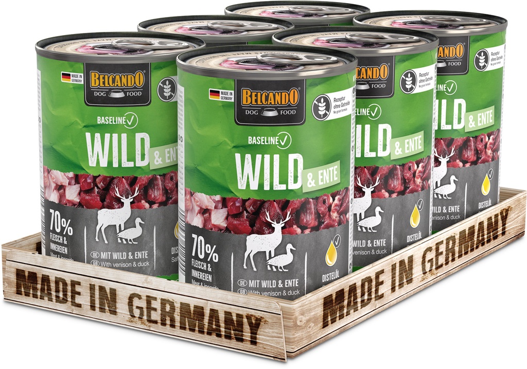 Baseline 400g*6kpl WILD & DUCK säilyke