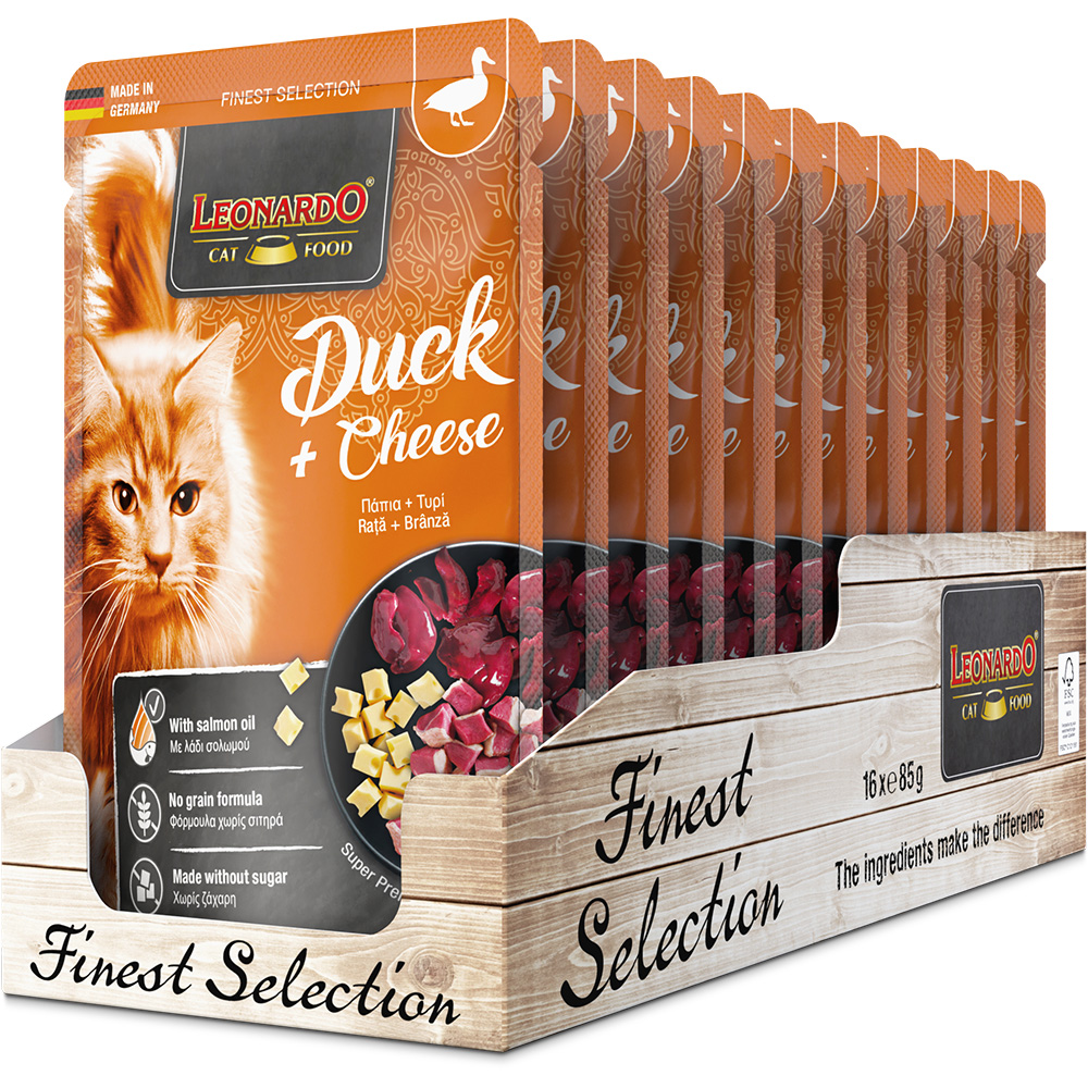 Leonardo 85g*16kpl Duck + Cheese