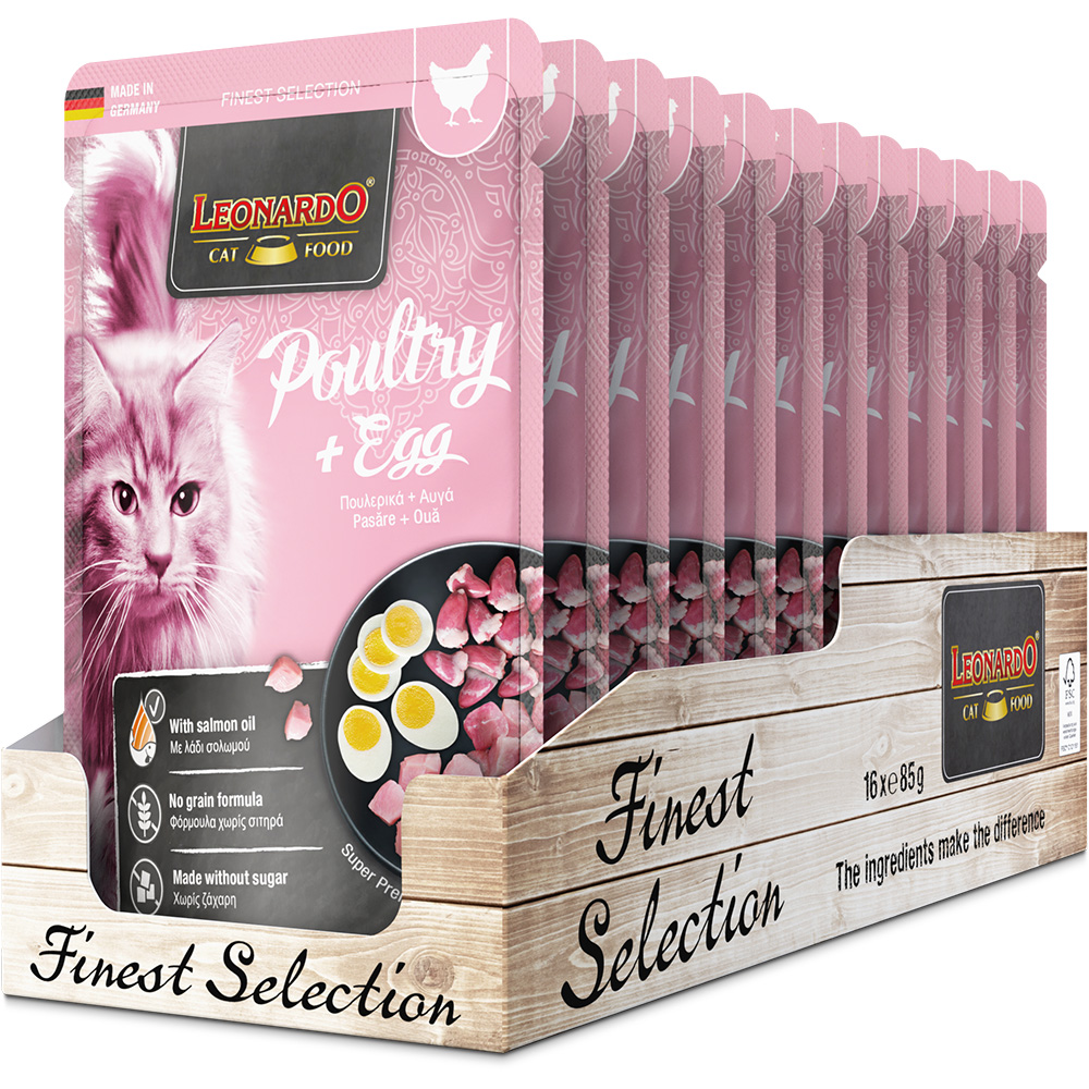 Leonardo 85g*16kpl Poultry + egg