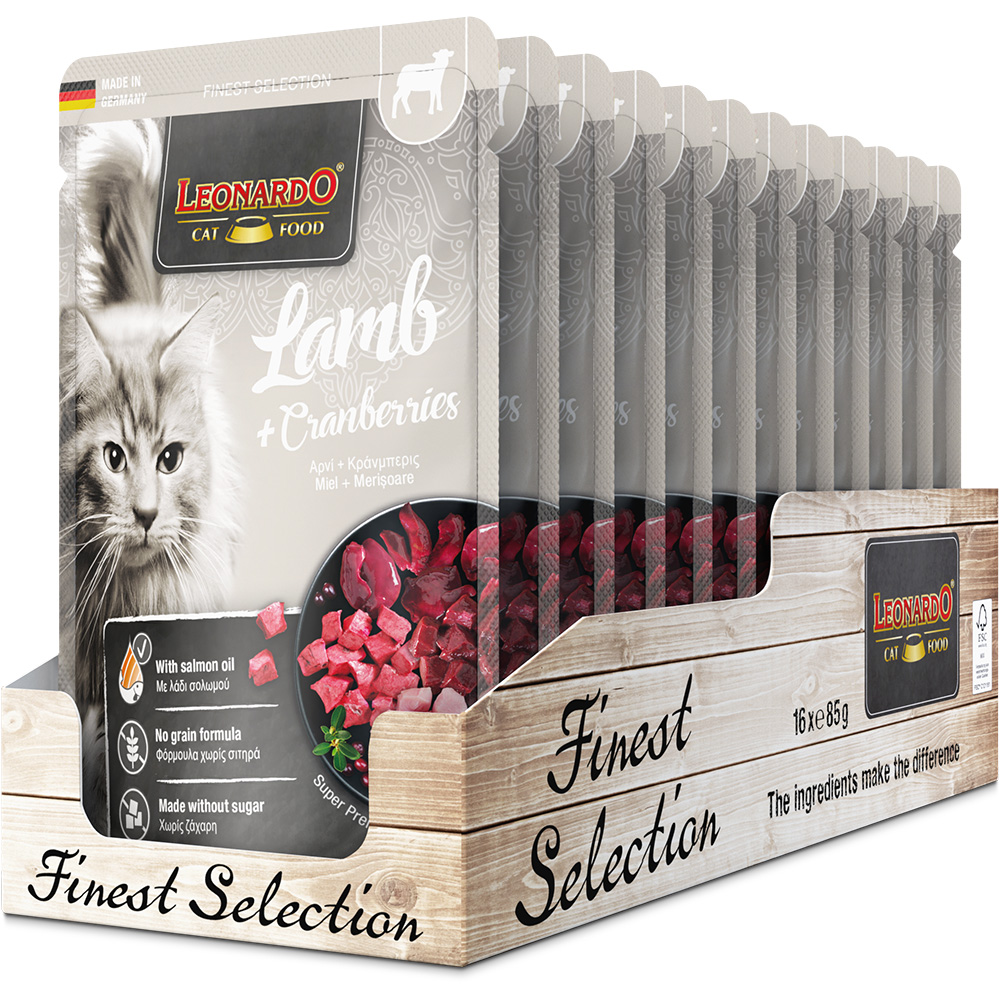Leonardo 85g*16kpl Lamb + Cranberries