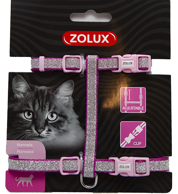 Zolux CAT Shiny heijastava kissanvaljas muovilukolla BLACK