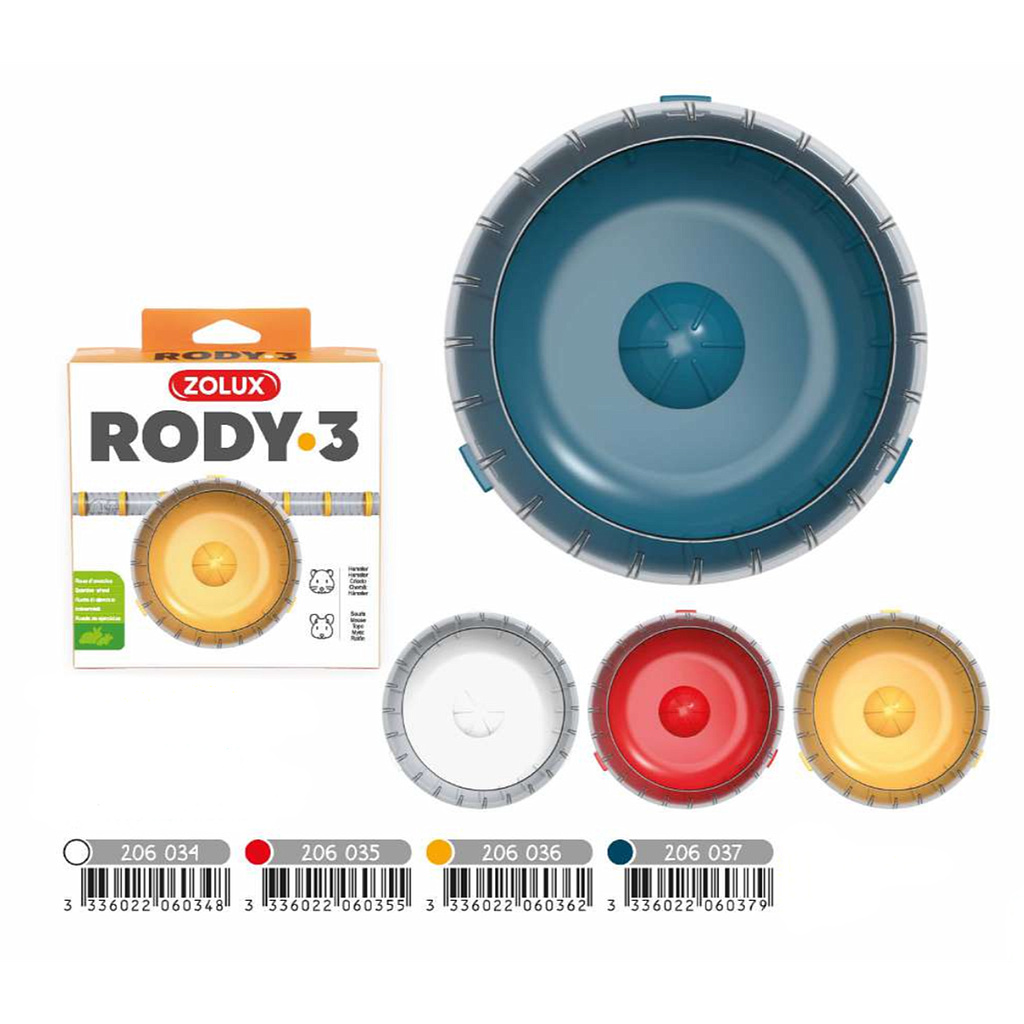 Zolux Rody silent wheel sininen tai valkoinen
