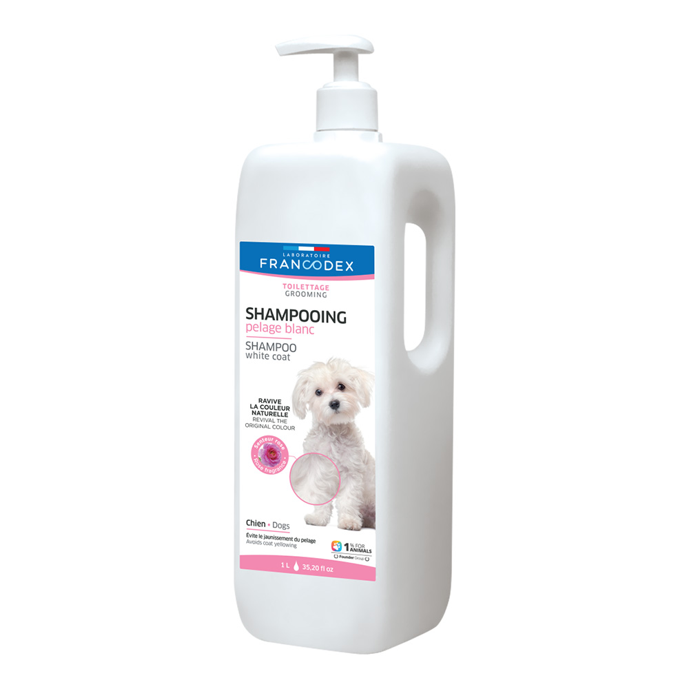 Francodex 1L shampoo valkoiselle