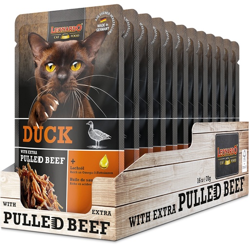 [756545] Leonardo 70g*16kpl DUCK +extra pulled Beef
