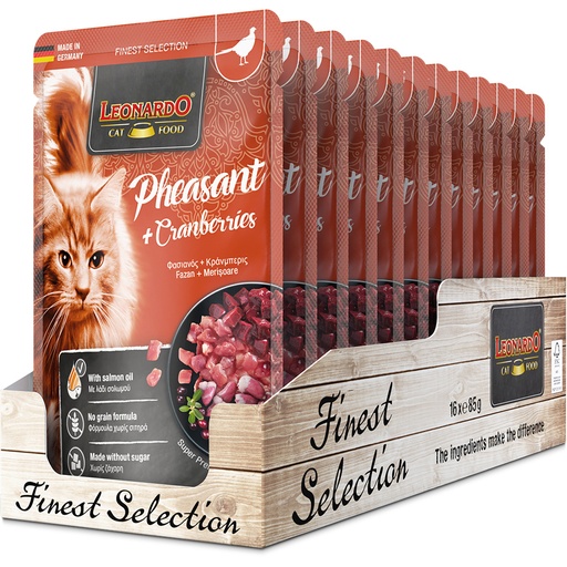 [756495 51] Leonardo 85g*16kpl Pheasant + Cranberry