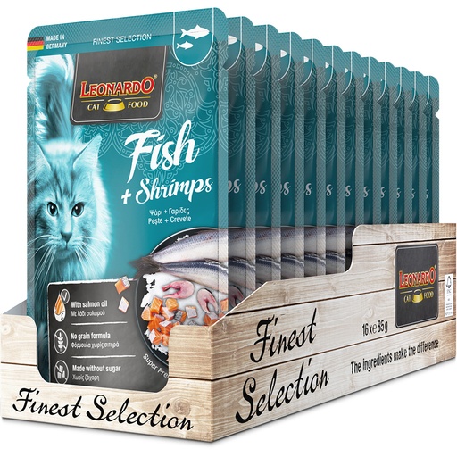 [756335 51] Leonardo 85g*16kpl Fish + Shrimps