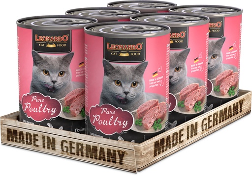 [756225 51 52] Leonardo 400g*6kpl Pure POULTRY