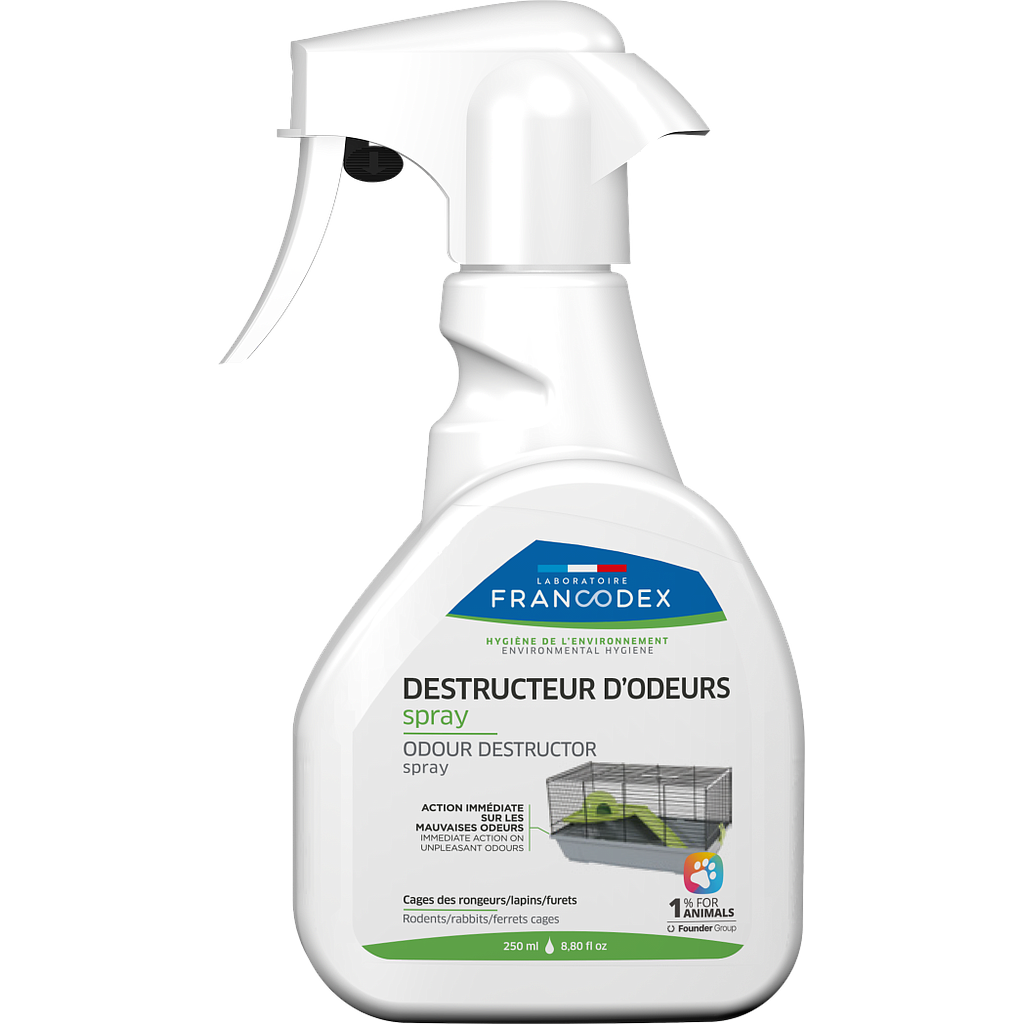 Francodex Odour Destruction spray for rodent, rabbit and ferret cages